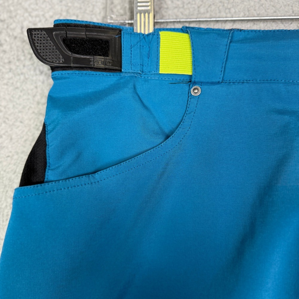 ZOIC Men's Teal Mountain Bike Cycling Shorts Sz 34 Cargo Zip Pockets - Picture 2 of 11